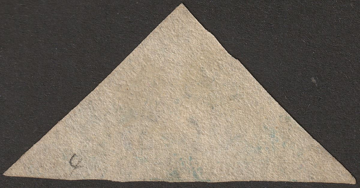 Cape of Good Hope 1858 QV Triangle 4d Blue Used SG6a cat £90 v small thin