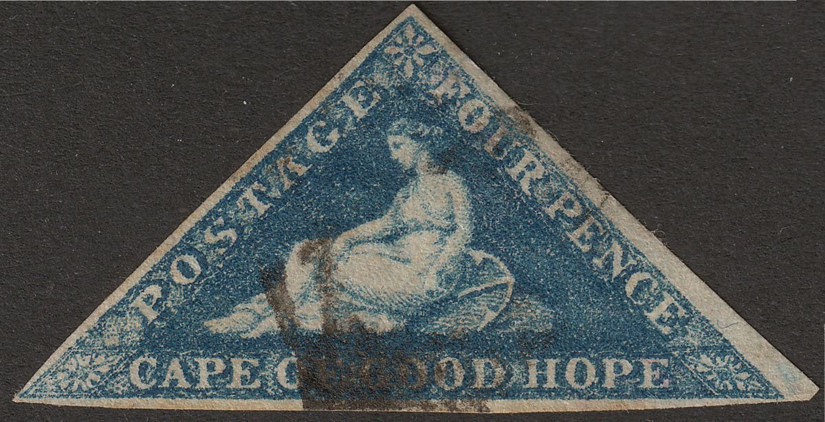 Cape of Good Hope 1864 QV Triangle 4d Deep Blue Used SG19 cat £140