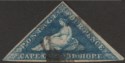 Click for more photos and details Cape of Good Hope 1864 QV Triangle 4d Deep Blue Used SG19 cat £140