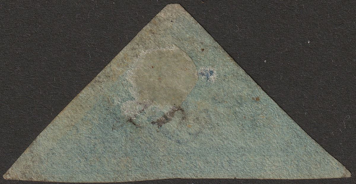 Cape of Good Hope 1853 QV Triangle 4d Blue sl Blue Paper Used SG4a c£225 THIN