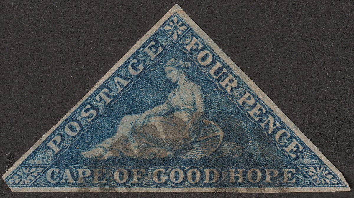 Cape of Good Hope 1864 QV Triangle 4d Blue Used SG19a cat £140