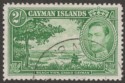 Cayman Islands 1938 KGVI 2sh Yellow-Green Used SG124