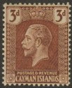 Click for more photos and details Cayman Islands 1921 KGV 3d Purple on Pale Yellow Mint SG60b