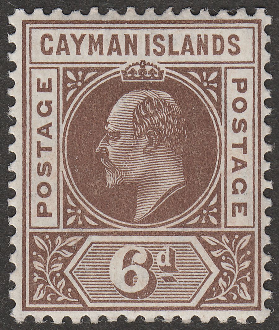 Cayman Islands 1905 KEVII 6d Brown wmk Multi Crown Mint SG11