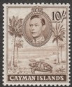 Cayman Islands 1938 KGVI 10sh Chocolate perf 11½ x 13 Mint SG126