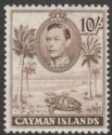 Click for more photos and details Cayman Islands 1938 KGVI 10sh Chocolate perf 11½ x 13 Mint SG126