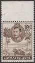 Click for more photos and details Cayman Islands 1938 KGVI 10sh Chocolate perf 11½ x 13 Mint SG126