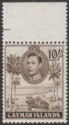 Cayman Islands 1938 KGVI 10sh Chocolate perf 11½ x 13 Mint SG126