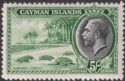 Cayman Islands 1935 KGV 5sh Green and Black Mint SG106 cat £75