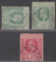 Cayman Islands 1907 KEVII ½d x2, 1d Used with BODDENTOWN postmarks
