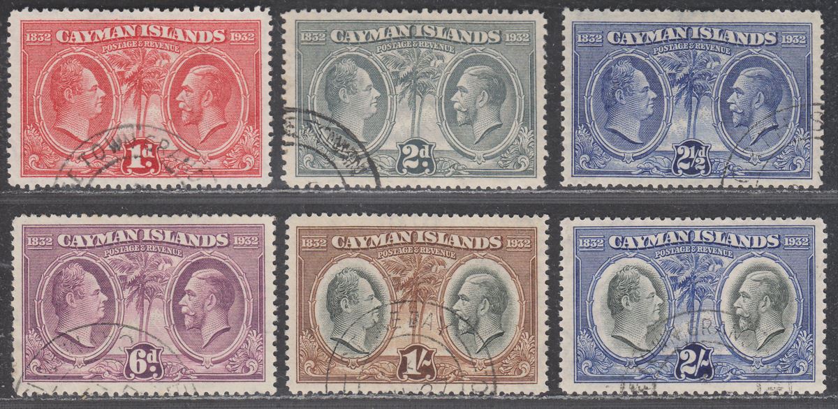Cayman Islands 1932 KGV Assembly of Justices Centenary Part Set to 2sh Used