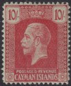 Cayman Islands 1921 KGV 10sh Carmine on Green Mint SG67 cat £80