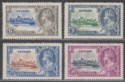 Click for more photos and details Ceylon 1918 KGV War Tax 1c on 5c Purple wmk Inverted and Reversed Mint SG335y