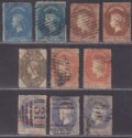 Click for more photos and details Ceylon 1861-64 QV wmk Star Perforate Selection to 1sh Used some FAULTY