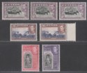 Click for more photos and details Ceylon 1938-49 King George VI 50c, 1r, 2r Selection Mint SG394b-396b