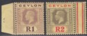 Click for more photos and details Ceylon 1923 KGV 1r, 2r Mint SG354-355 cat £22