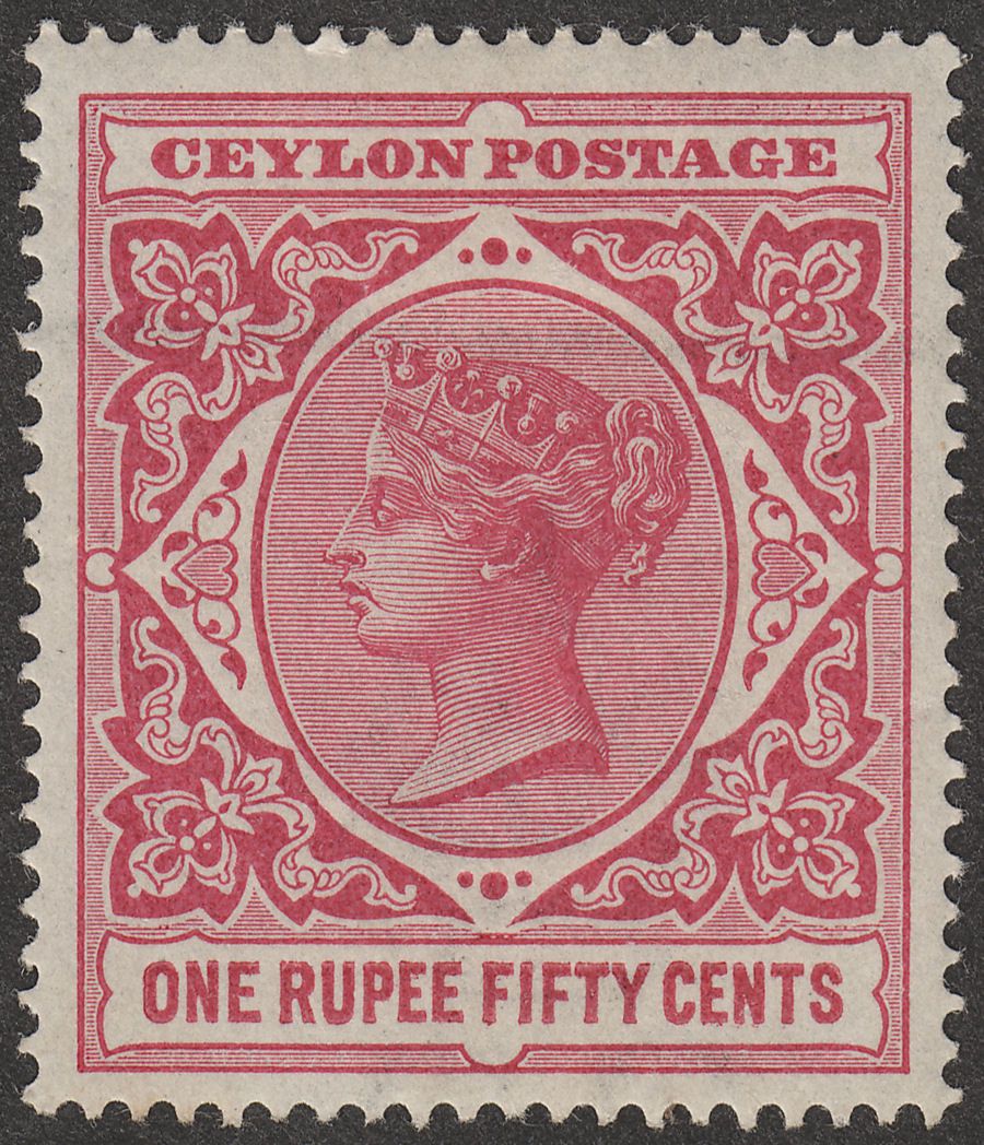 Ceylon 1899 QV 1r50 Rose Mint SG263