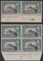 Ceylon 1938 KGVI 3c Black & Deep Blue-Green Pair / Block Mint/Unused SG387-387b