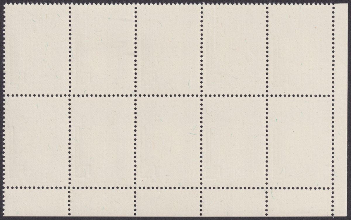 Ceylon 1958 10c Overprint Block of 10 with Varieties UM Mint SG447 SG447b