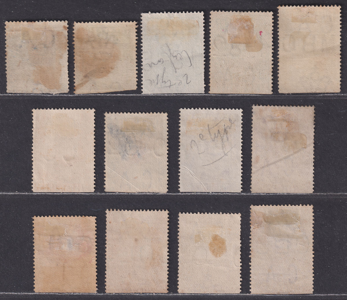 Ceylon 1881-94 QV Telegraph Selection to 50r Used halves