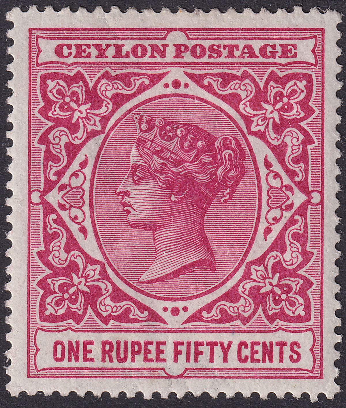 Ceylon 1899 QV 1r50 Rose Mint SG263 cat £38