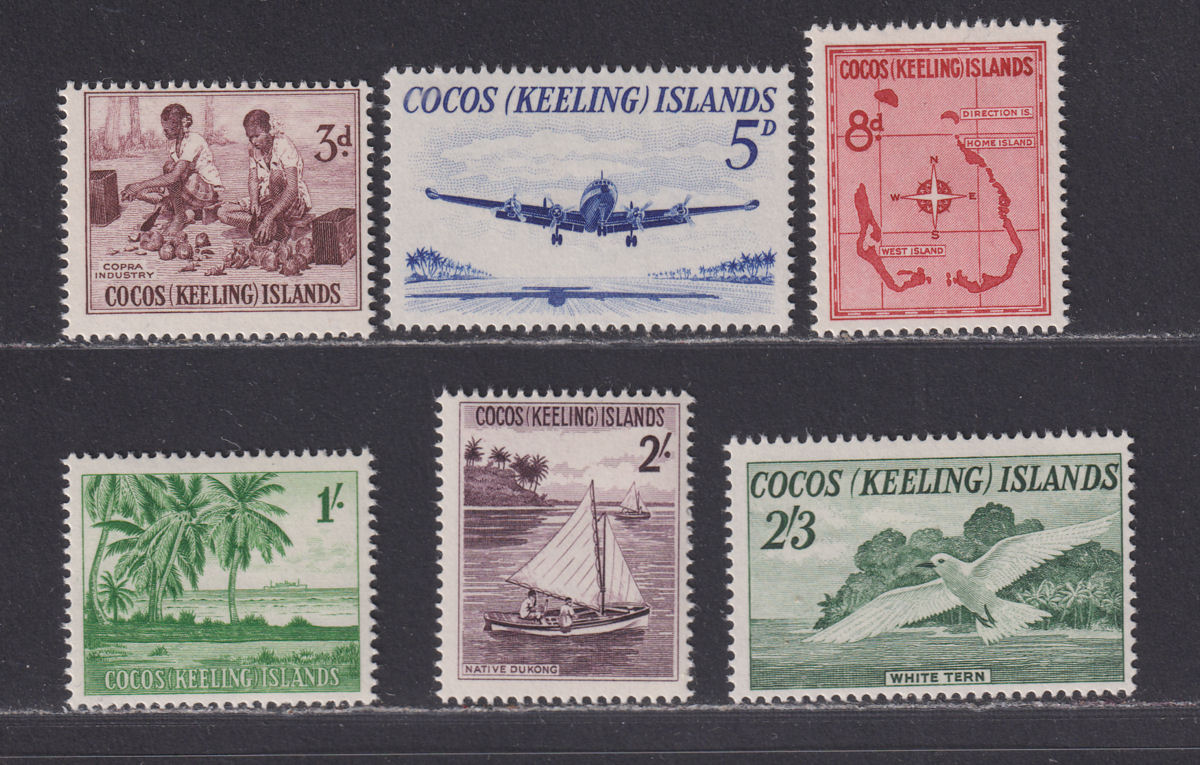 Cocos (Keeling) Islands 1963 QEII Set Mint SG1-6 cat £35 Australia
