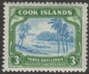 Click for more photos and details Cook Islands 1945 Canoe 3sh Greenish Blue and Green wmk Multi Mint SG145