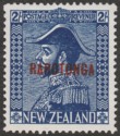 Cook Islands 1926 KGV Rarotonga Opt 2sh Deep Blue Mint SG90
