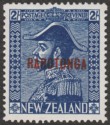 Click for more photos and details Cook Islands 1926 KGV Rarotonga Opt 2sh Deep Blue Mint SG90
