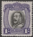 Cook Islands 1932 KGV 1sh Black and Violet Mint SG105