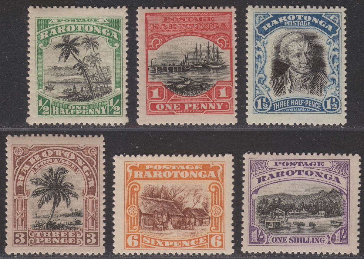 Cook Islands 1920 King George V Rarotonga Set Mint SG70-75 cat £35