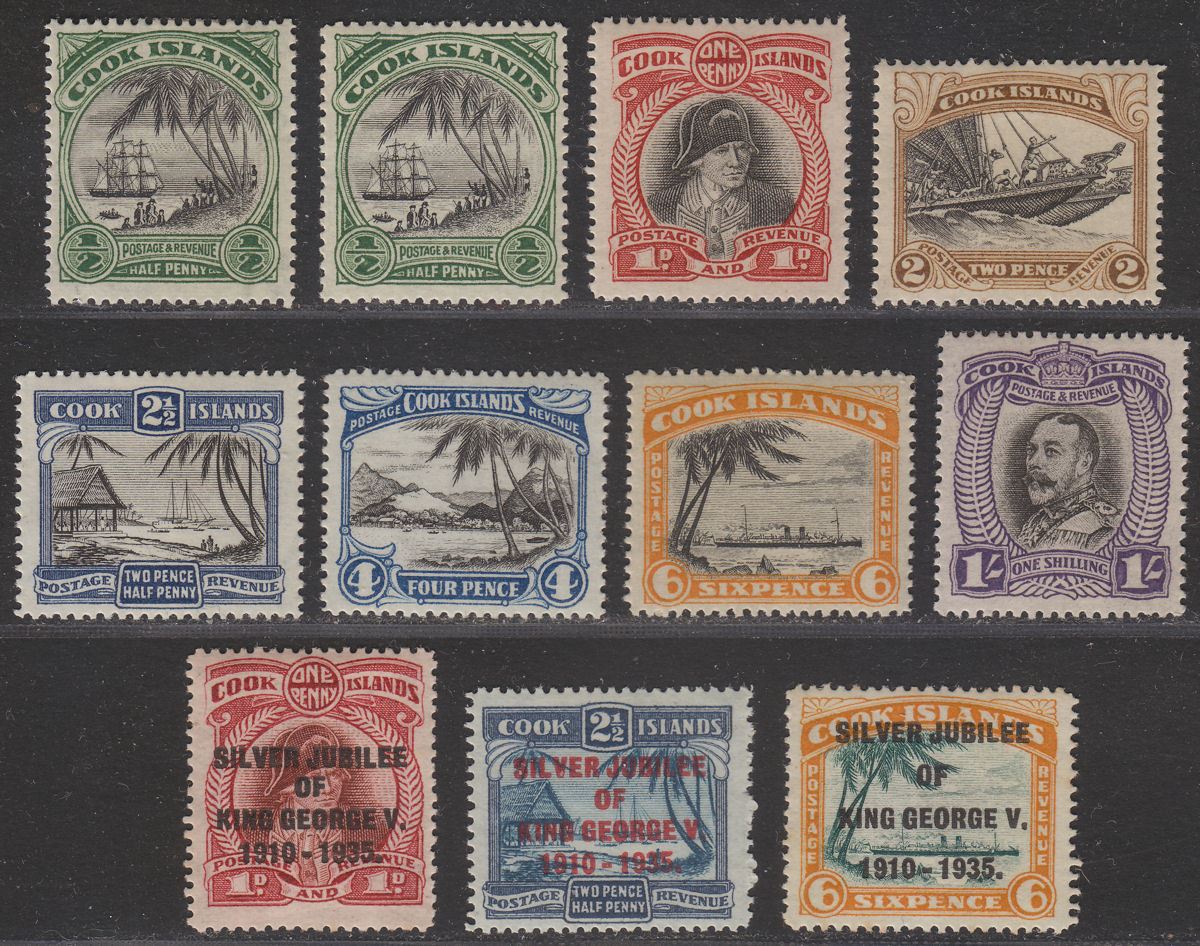 Cook Islands 1933-36 KGV Set / Jubilee Set Mint SG106-113 cat £50