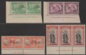 Click for more photos and details Cook Islands 1946 KGVI Peace Overprint Imprint Pairs Set Mint SG146-149