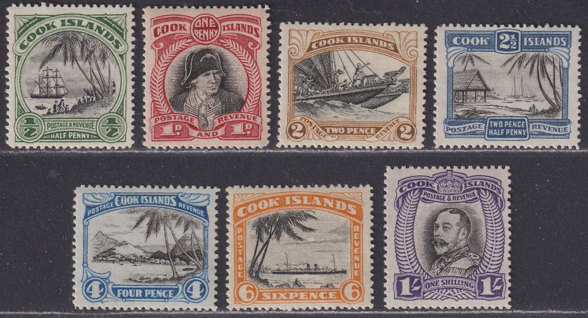 Cook Islands 1933-36 King George V Set Mint SG106-112 cat £35