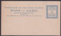 Click for more photos and details Cook Islands 1892 QV 1d Blue Postal Stationery Postcard Unused