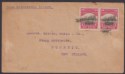 Click for more photos and details Cook Islands c1920s KGV Rarotonga 1d Pair Used on Palmerston Island Cover to NZ