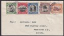 Click for more photos and details Cook Islands 1924 KGV Set to 6d Used on Cover to Canada w Blue MANGAIA Postmarks