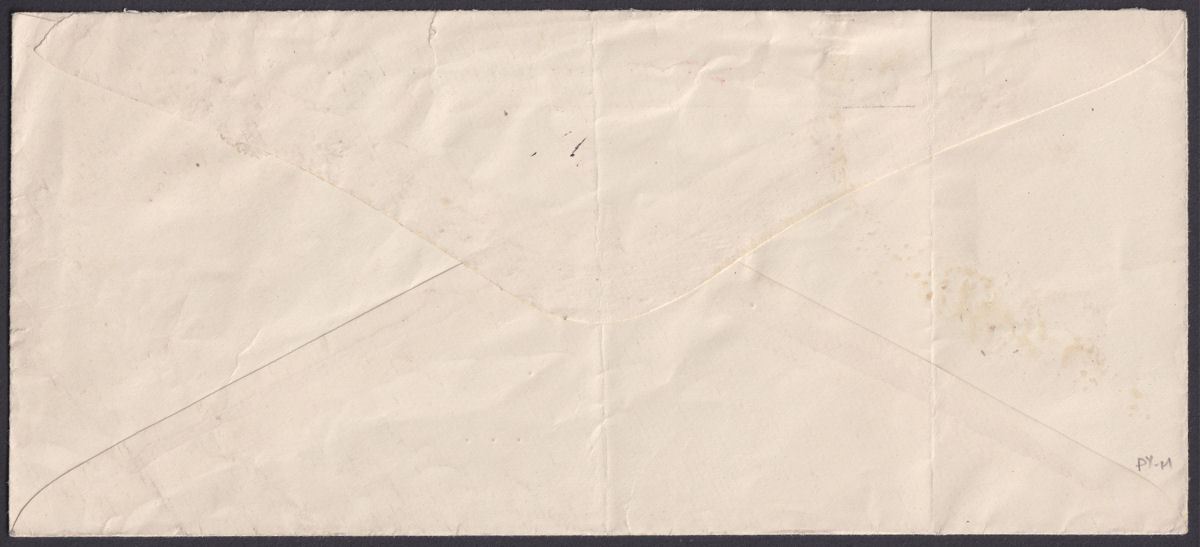 Aitutaki 1927 KGV 1d Pair w Double Derrick Variety Used on Official Cover to UK