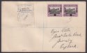 Click for more photos and details Cook Islands 1941 KGVI 3d on 1½d Pair Used Registered Cover w MITIARO Postmark