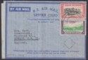 Click for more photos and details Cook Islands 1950 KGVI 6d, 5d Used on Air Letter to UK with ATIU Postmark