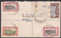 Click for more photos and details Cook Islands 1952 KGVI 1sh, 8d, 6d x2 Used on Registered Cover w MAUKE Postmarks