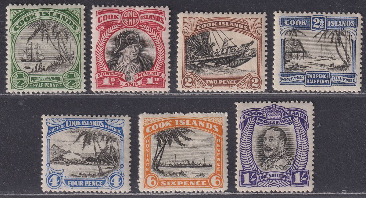 Cook Islands 1932 King George V Set Mint SG99-105 cat £75