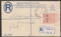 Click for more photos and details Sudan 1954 4½ PT Surcharge Registered Postal Stat Cover Used w ED-DAMER Postmark