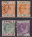 Click for more photos and details Cyprus 1904 King Edward VII 10pa, ½pi, 30pa used SG61-63