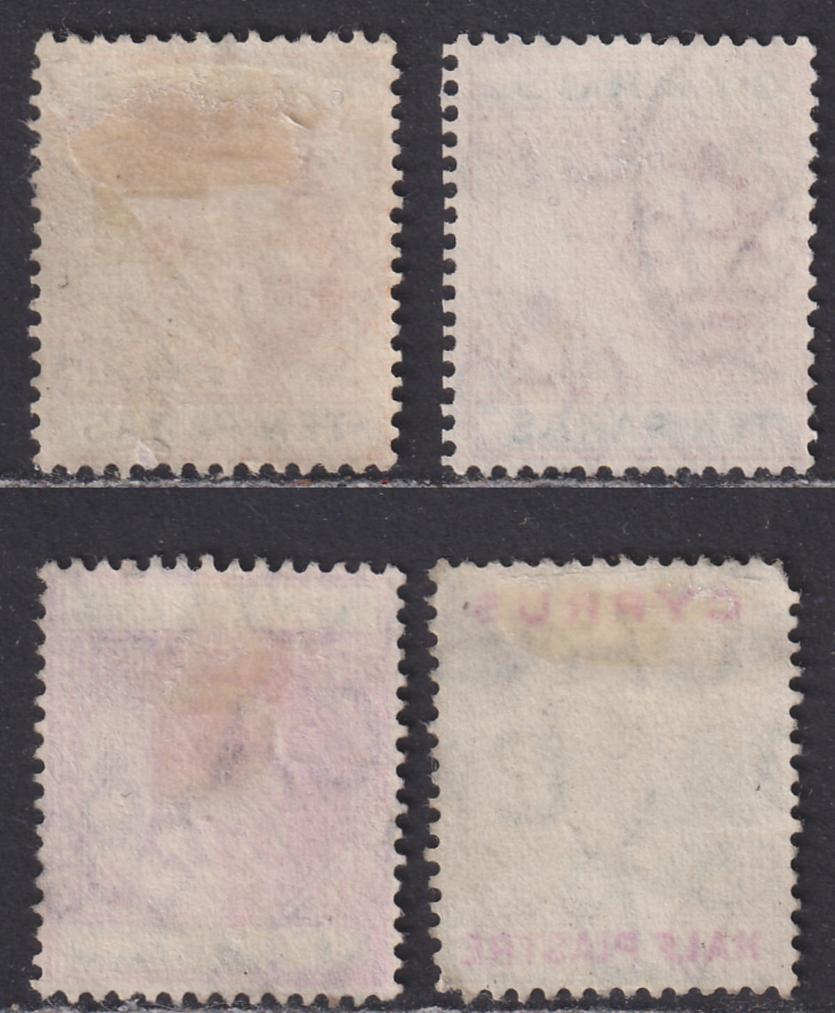 Cyprus 1904 King Edward VII 10pa, ½pi, 30pa used SG61-63