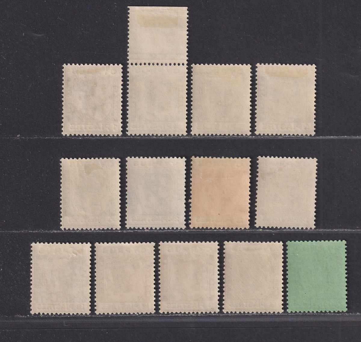 Cyprus 1924-28 King George V Short Set to 18pi Mint SG103-115 cat £110