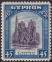 Click for more photos and details Cyprus 1928 KGV British Rule Cathedral 45pi Violet + Blue Mint SG131 cat £42