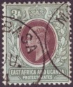 Click for more photos and details East Africa & Uganda 1903 KEVII 3a Brown-Purple and Green Used SG5