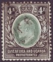 East Africa & Uganda 1904 KEVII 4a Grey-Green and Black Chalky Used SG23a