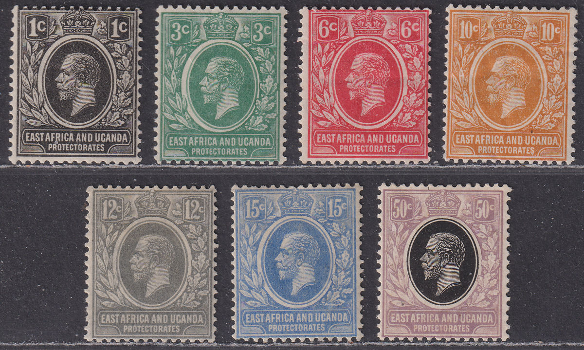 East Africa Uganda 1921 King George V Set to 50c Mint SG65-71